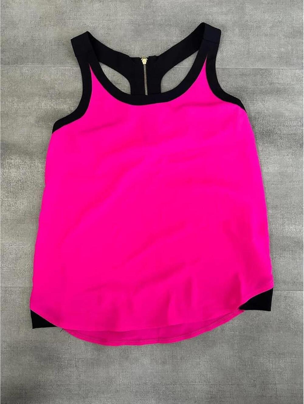 Women's • Express Pink & Black Work Office Blouse - X-Small
